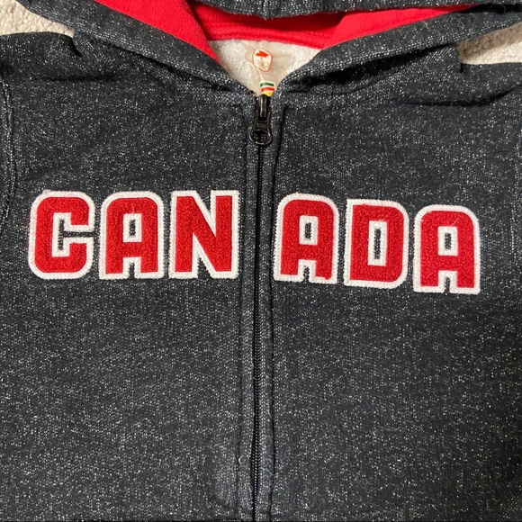 HUDSON’S BAY Official Outfitter Olympics Canada Toddlers Full Zip Hoodie Sz 5/6 - Picture 3 of 8